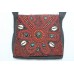 Women's Ethnic Nagaland Sling cloth Bag Coral Turquoise beads stones
